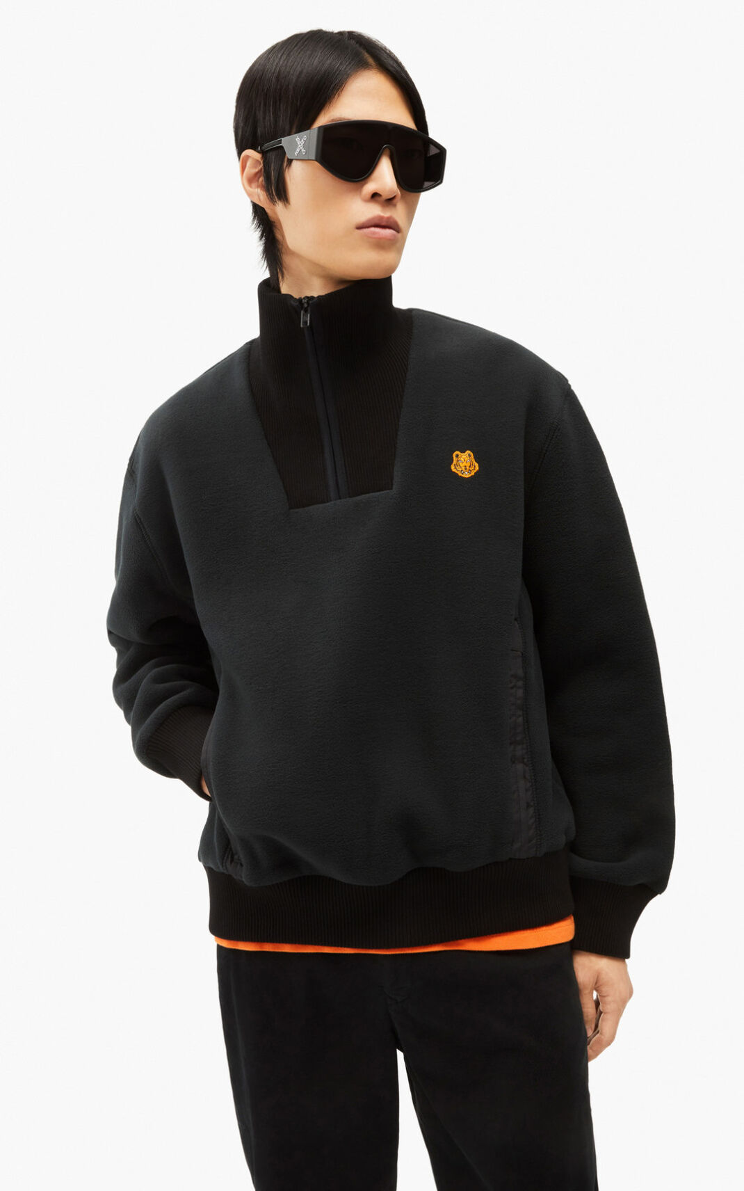 Kenzo Tiger Crest fleece Sweatshirt Herr | 74802-BCJV